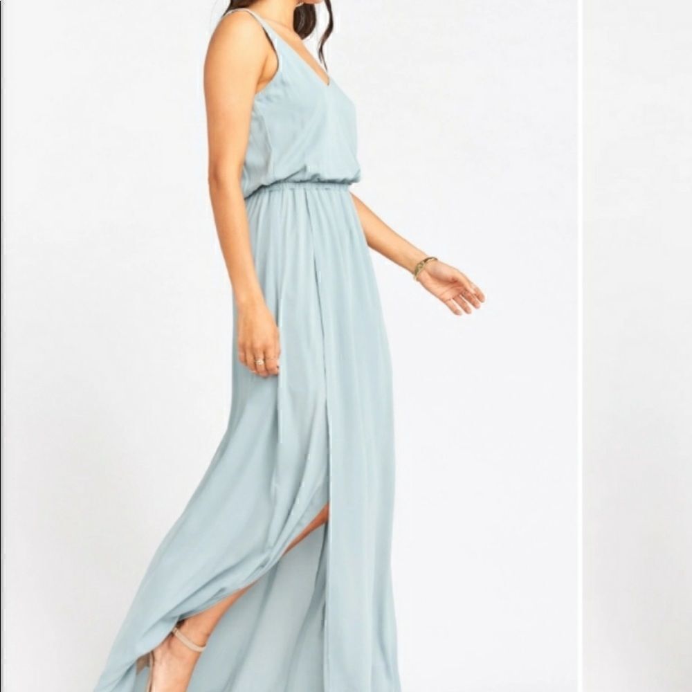 NEW Show Me Your Mumu Kendall Maxi
Bridesmaid Chiffon Dress Steel Blue - Picture 4 of 15